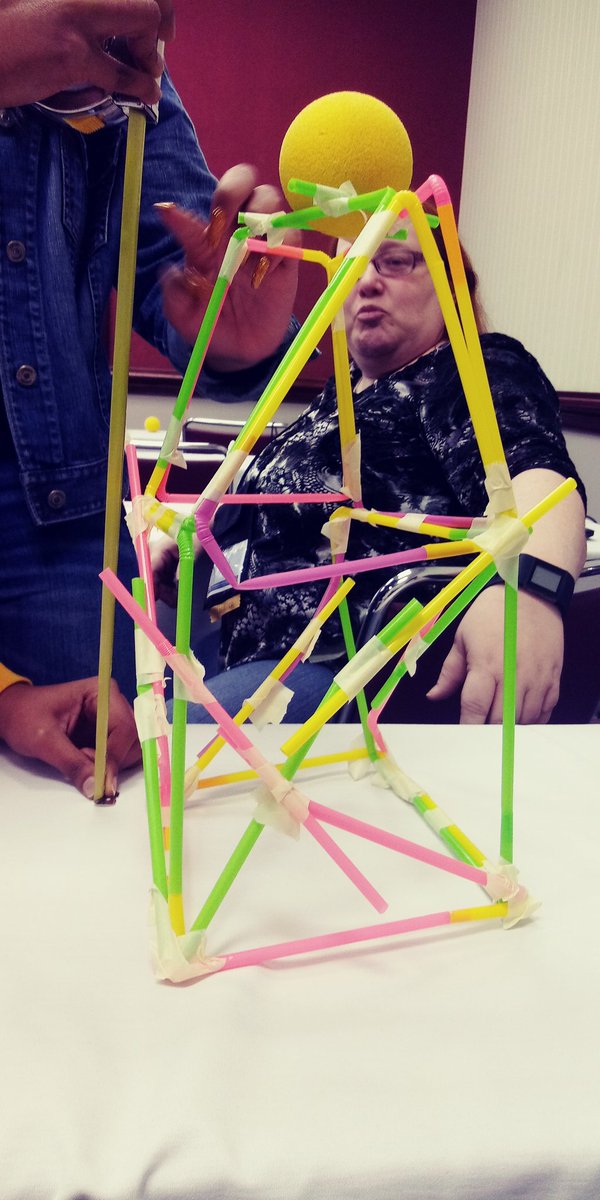 SwannArts's tweet photo. My Fav Workshop of the day..Straw Tower Challenge got 2nd place #CCES19 @STEMECNCAT STEM in Service https://t.co/adQjRAEwNy