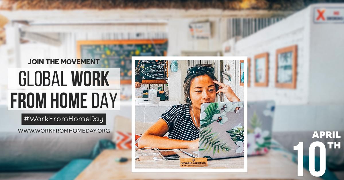 Working from home? Then be with us on the 10th of April for the Global Work From Home Day! 💻🏠 Get access to premium e-book and other useful #remoteworker resources! 🚀 Join here 👉 workfromhomeday.org #WorkFromHomeDay #remotefuture #homeoffice #laptoplifestyle #remotework