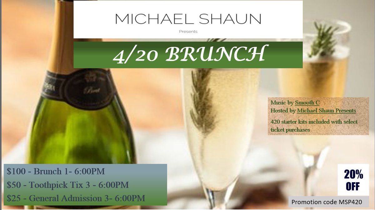 MichaelShaunPre's tweet photo. 4/20 Brunch - https://t.co/70J1qRIF63 https://t.co/ghs7Wo4pPA
