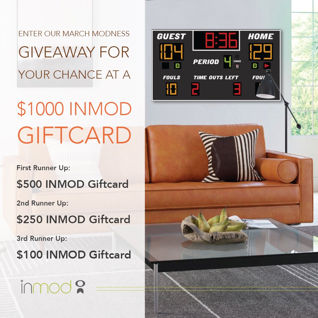 Inmod On Twitter Our March Modness Giveaway Has Officially Begun