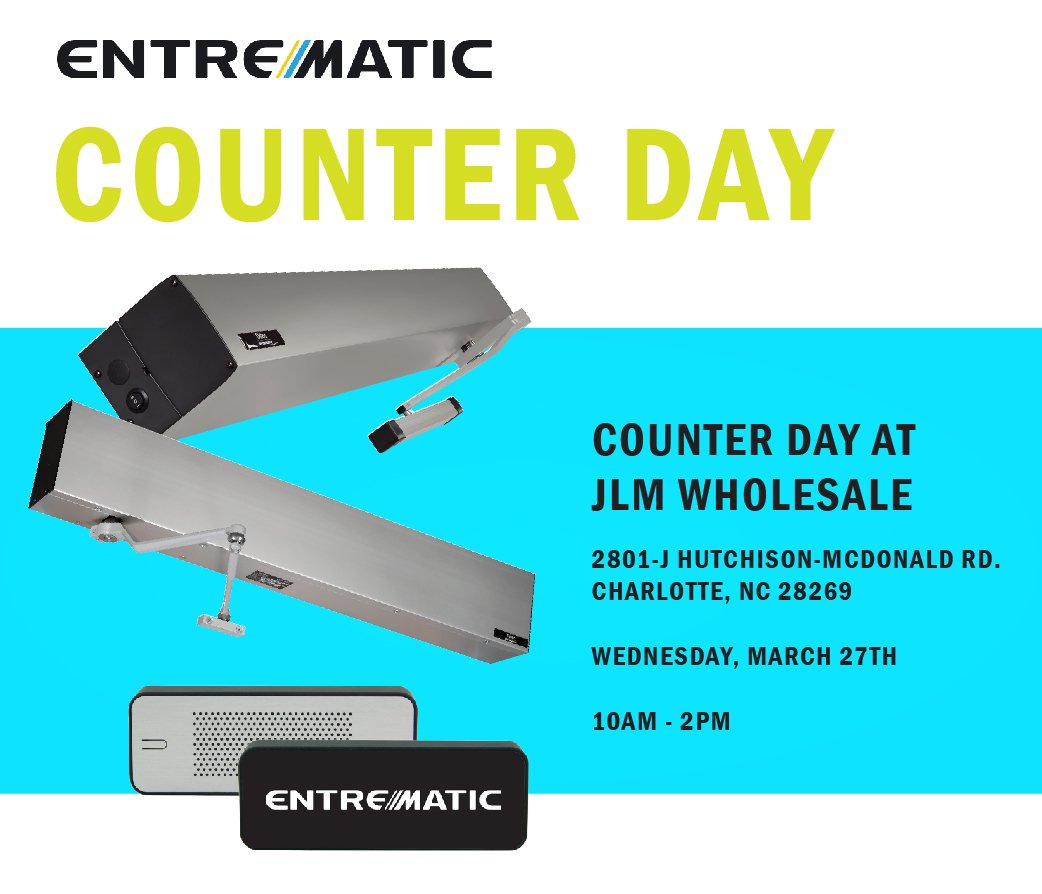 JLM_Wholesale's tweet photo. Join us for Counter Day with Entrematic! https://t.co/mNX2Itw2M8 https://t.co/CoVEqvjst9