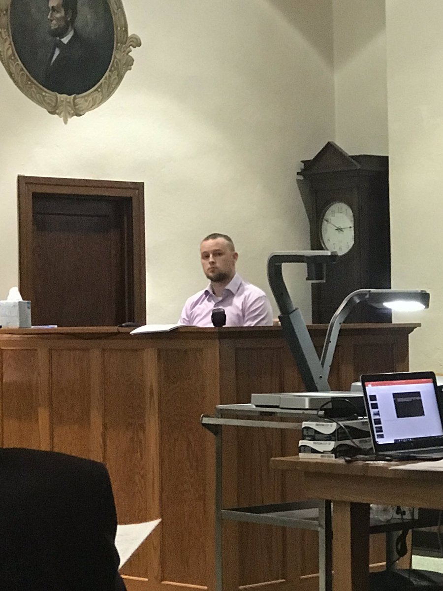 MeganBoyd22's tweet photo. BREAKING: The defense calls #BenjaminTaylor to the stand. https://t.co/T2C7XfGBhb