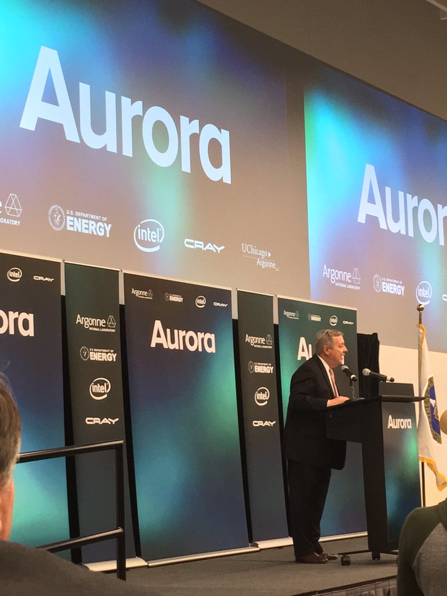 UChicago Research (@uchiresearch) on Twitter photo Today <a href="/SecretaryPerry/">Rick Perry</a> and <a href="/intel/">Intel</a> leaders announce Aurora, world’s first exascale computer when it comes online in 2021. Aurora will perform a billon-billion calculations a second. <a href="/UChicago/">The University of Chicago</a> and <a href="/argonne/">Argonne National Lab</a> scientists will use it to map the human brain, search for dark matter & more Today <a href="/SecretaryPerry/">Rick Perry</a> and <a href="/intel/">Intel</a> leaders announce Aurora, world’s first exascale computer when it comes online in 2021. Aurora will perform a billon-billion calculations a second. <a href="/UChicago/">The University of Chicago</a> and <a href="/argonne/">Argonne National Lab</a> scientists will use it to map the human brain, search for dark matter & more