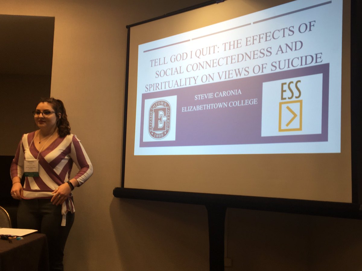 EtownSoAn's tweet photo. Congratulations to Stevie Caronia ‘18, Steph Hanus ‘19, Emily Modrak ‘19, and Emalie Rell ‘20 on their research presentations at #ESS2019. We are so proud of your hard work and accomplishments! @EtownCollege #sociology #studentresearch #educateforservice #traditionofexcellence https://t.co/jvXWoBVMdk