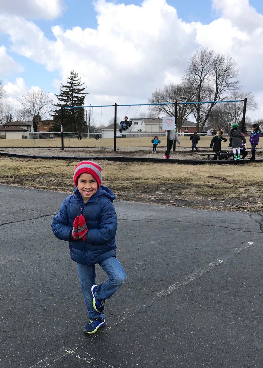 A little bit of Yoga at recess today!! Gotta love it!! That’s how we role here at Schafer!!! <a href="/D45Schafer/">Schafer School</a>