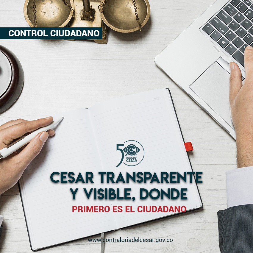 Contraloriaces's tweet photo. #Cesar| En la @Contraloriaces le apostamos a la transparencia, vigilar y promover la correcta destinación de nuestros recursos siempre de la mano con el ciudadano; base de nuestra gestión.
#ContraloríaDelCesar https://t.co/JEz4nvZlU0