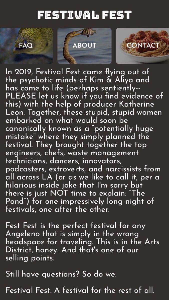katherineleon's tweet photo. We have an app. We have mobile application designed to run on a mobile device such as a phone/tablet. Festival Fest has an app. Kim made an app for Festival Fest. https://t.co/r0wqygwe0C https://t.co/1XaJCBaCaE