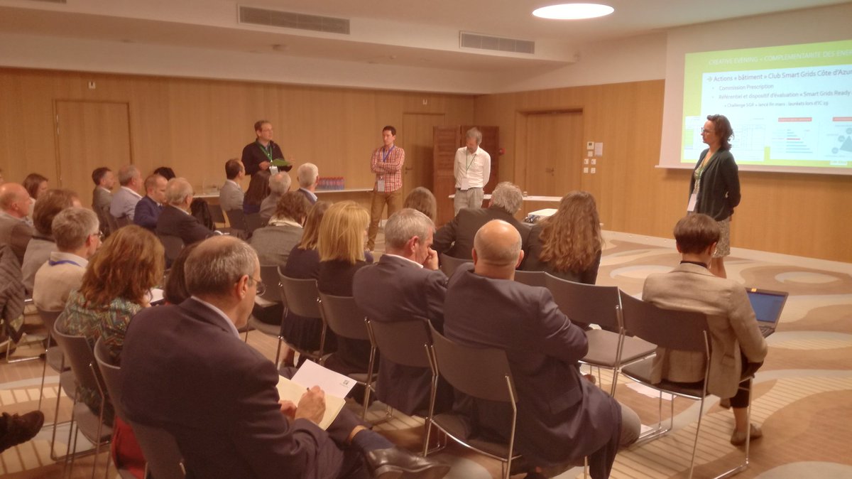 XavierNRJ's tweet photo. @GastaudFabienne @CCIcotedazur @GRDF @glmber @Capenergies @TENERRDIS 🔛 2e session du #CreativeEvening : complémentarité des énergies à l'échelle du bâtiment. Quel business model ? Quel synergie entre acteurs ? Quels bénéfices du référentiel #SmartGridsReady du #ClubSmartGrids? Beaucoup de questions et de pistes... https://t.co/TrZYS6vGNM