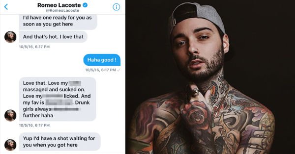 Inked on Twitter: "Celebrity Tattoo Romeo Lacoste to Sexting Underaged Girls https://t.co/JzSaPklZu5 https://t.co/xEgbh9cTbb" / Twitter