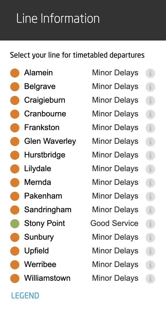 BookOfMetro's tweet image. Those who liked orange did rejoice. Everyone else did sigh with resignation. Those on the #StonyPoint line did smirk. #MetroTrains 51:11