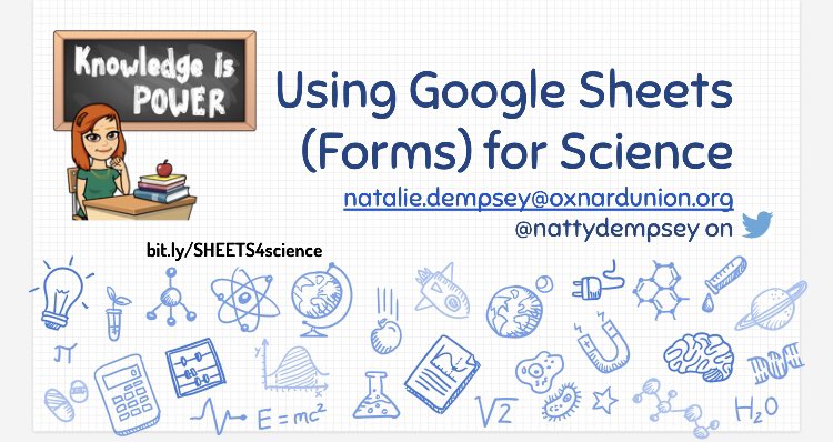 nattydempsey's tweet photo. I had so much fun presenting: Using @GoogleForEdu #sheets and #forms to collect and manipulate data in #science classes π€ #OUSummit19 @OUHSD https://t.co/IZhI7fYYTA