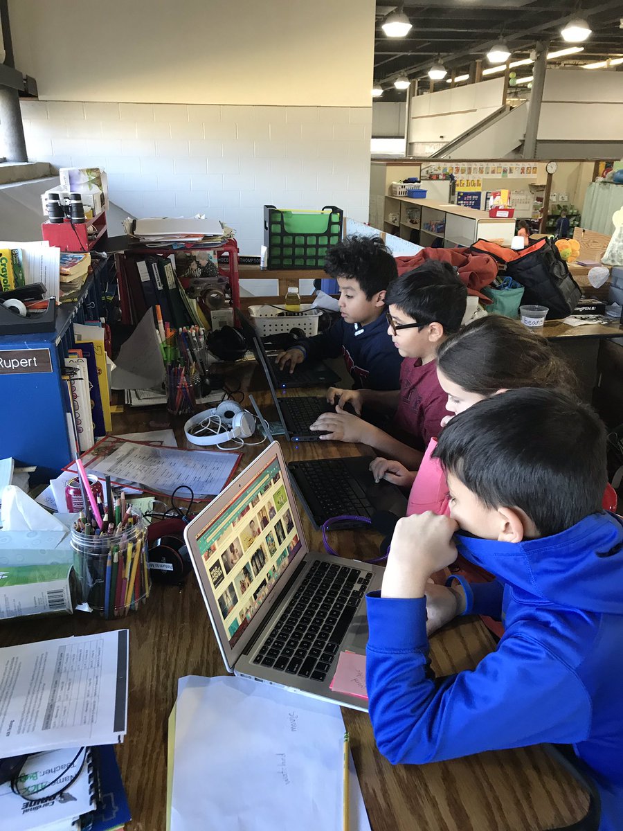 Working on our spring break Padlet. #OnceACard #BellflowerWay