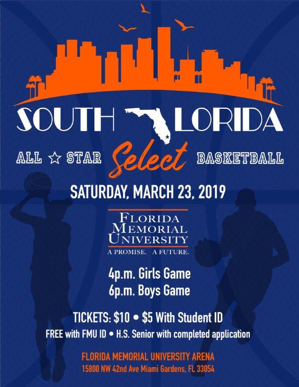 FMUadmissions's tweet photo. South Florida’s Tri-County All-Star select basketball game is happening here at Florida Memorial University.🦁This game will show the talent of student athletes from #MiamiDade #PalmBeach and #BrowardCounty. Also, high school seniors get in free with proof of a completed FMU app https://t.co/Q39vkFry1m