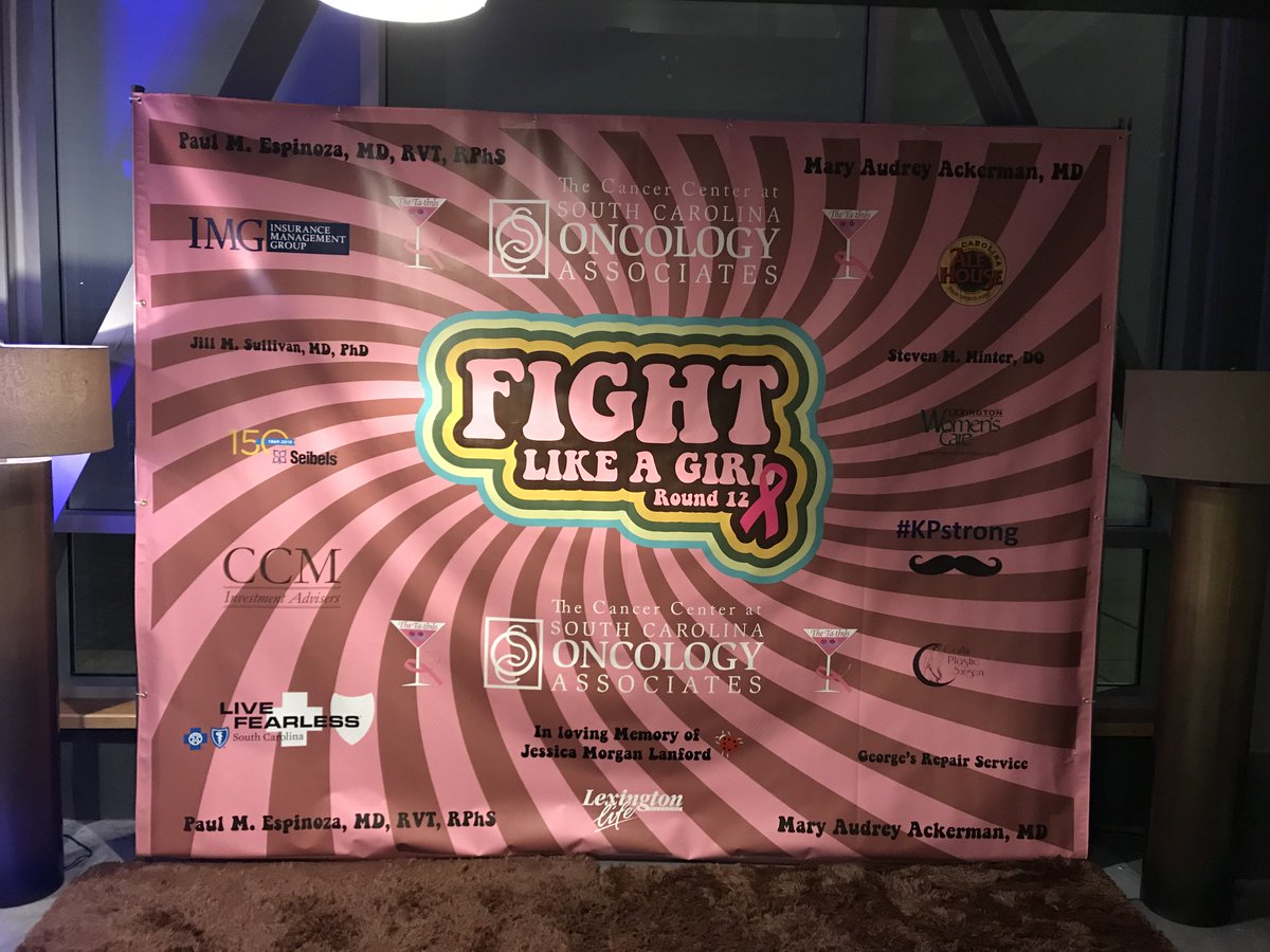 BBInsuranceSC's tweet photo. What a fabulous night supporting a fabulous cause. We were so honored to sponsor the @sconcology Round 12 of #FightLikeAGirl. Can't wait for next year! #IMGSC https://t.co/GlDYQ4pMPz