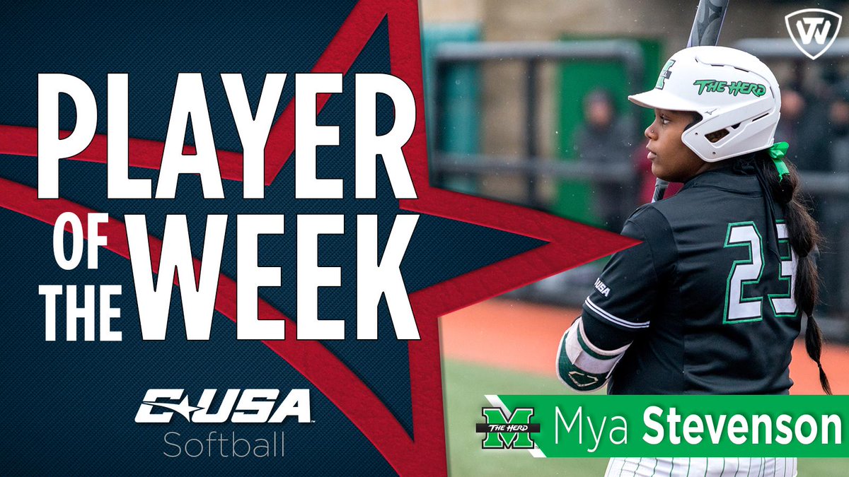 📢: Congratulations to @HerdSB’s Mya Stevenson, #CUSASB Player of the Week presented by @towbrand!  🏅1️⃣ | #TheCUSAWay