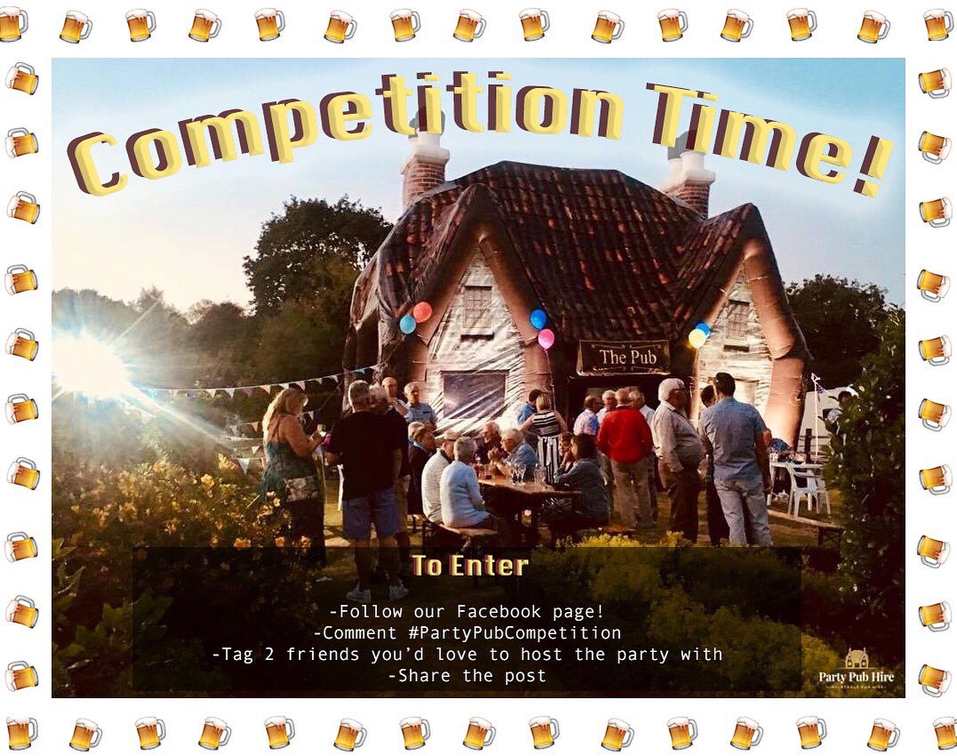 BIGGEST COMPETITION YET!!

Head over to our facebook page facebook.com/partypubhire to enter and for more information🤩🤞🏻

#competition #win #prizes #corporateevents #party #celebrate #host #inflatable #pub #drinks