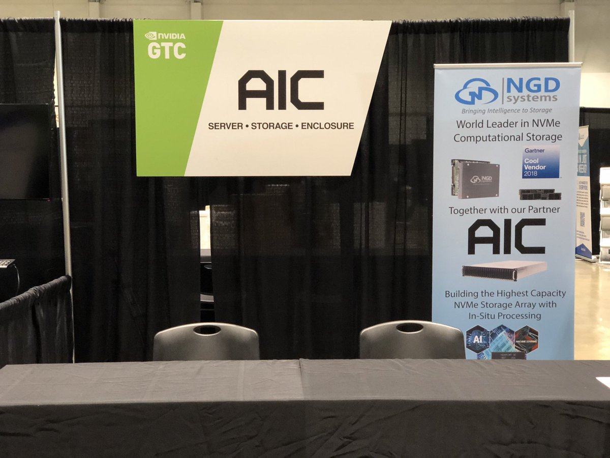 SMShadley's tweet image. Come find the #Banner for @NGDSystems starting tomorrow. Ask me to answer #WhyMoveData and mention my post(s) and you get Schwag and a #Amazon #Giftcard @nvidia #GTC19 in #SJC #ComputationalStorage
