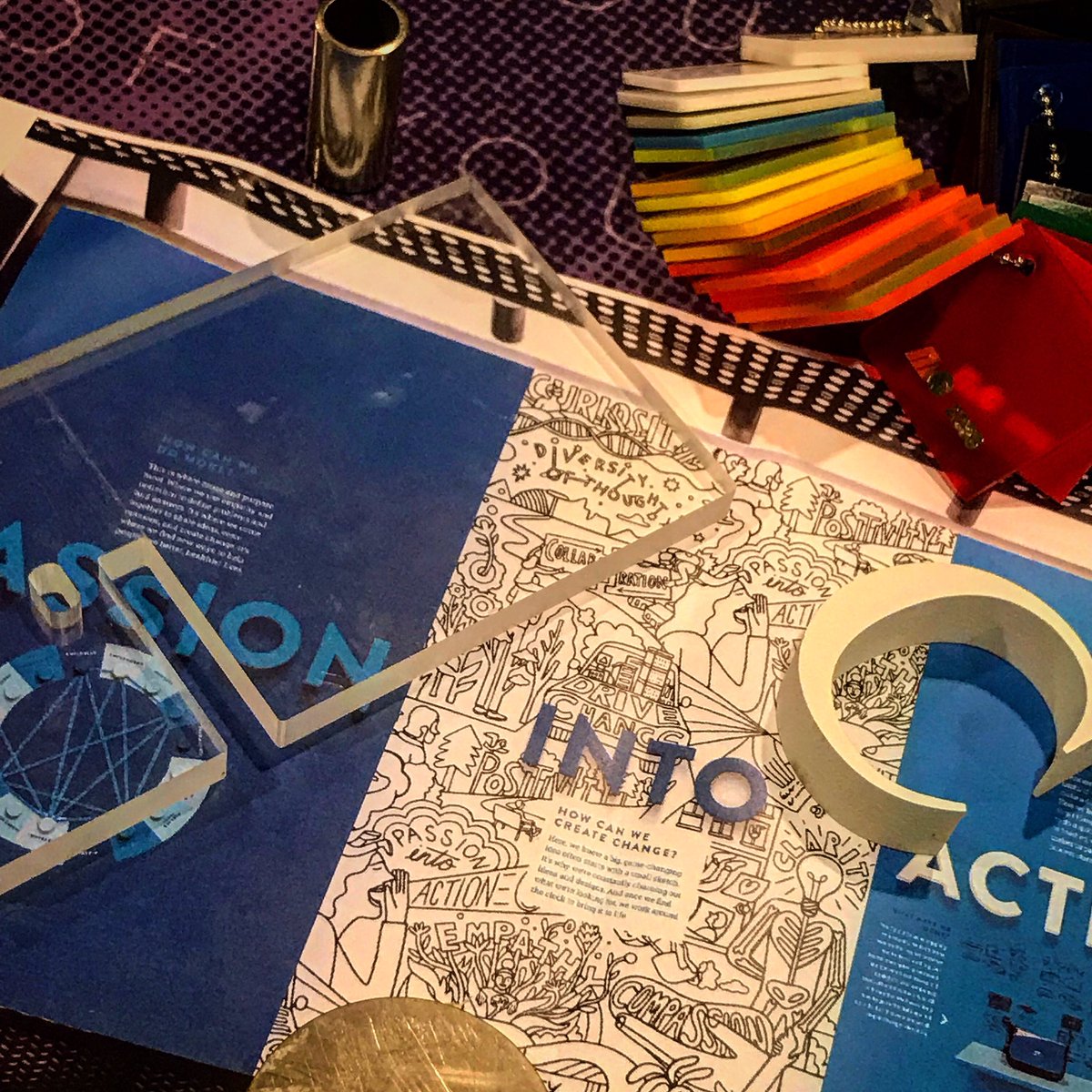 Warren_Impact's tweet image. Material presentation for A&amp;amp;G and environmental signage project for their client Blue Cross Blue Shield @allengerritsen @Warren_Impact @bcbs_companies #environmentalsignage #acrylics #digitalprinting #installation #needityesterday