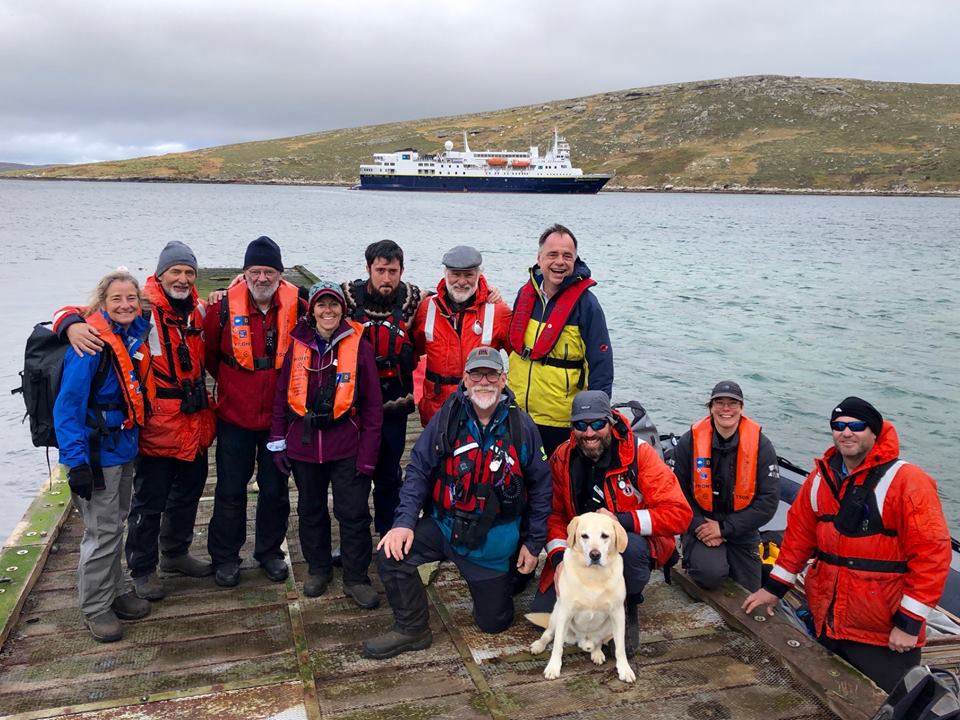 WhiteFalklands's tweet photo. On a day full of typically changeable Falklands weather, it was all high spirits and smiles from this cheerful group of polar adventurers who are nearing the end of their epic trip. Thank you for a great afternoon. #wildwestpoint #lindblad #expeditioncruising #nationalgeographic https://t.co/iNbIKDWfzD