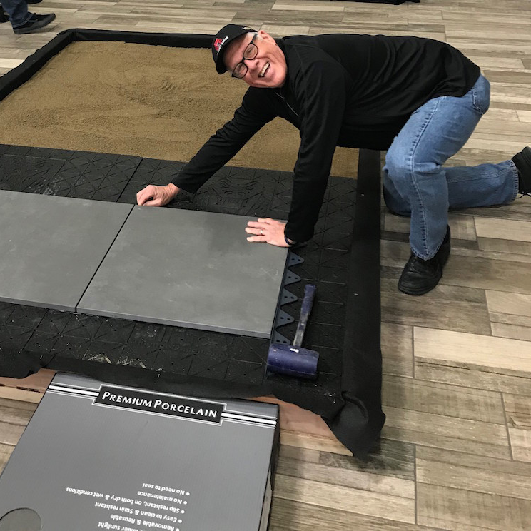 AllianceGator's tweet photo. Meet Clay Harris! Clay is the local Alliance rep for Northern California 🍷☀️ As you can see here, Clay is setting up a display of one of our all-time favorite products ... the Gator Tile System! The 7 components in this kit make installing porcelain tile a much easier task. https://t.co/RFMZQdwxU0