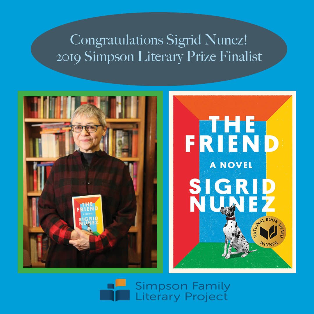 rarebirdlit's tweet image. Congratulations #SigridNunez on being one of six finalist in the 2019 Simpson Literary Award
#book #author #awards #bookawards #simpsonliteraryproject #thefriend #Congratulations