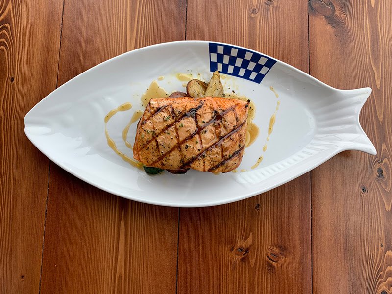 We've got the perfect remedy for a dreary Wednesday. Try our bright and flavorful Kentucky Bourbon Glazed Wild Salmon for a limited time!