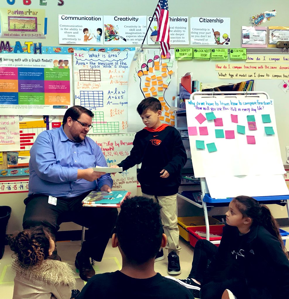 exploremartinez's tweet image. Thank you @combs281 for allowing my class to enjoy “My teacher is a monster”. They truly have a different point of view now 😁❤️ on how they can keep their teacher from turning into a monster. Always fun to have a guest reader! #ReadAcrossAmericaWeek2019 @DukeElem @AlvinISD