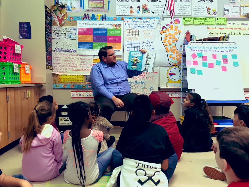 exploremartinez's tweet image. Thank you @combs281 for allowing my class to enjoy “My teacher is a monster”. They truly have a different point of view now 😁❤️ on how they can keep their teacher from turning into a monster. Always fun to have a guest reader! #ReadAcrossAmericaWeek2019 @DukeElem @AlvinISD