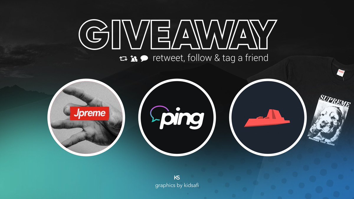 DropsByJay's tweet image. 🚨 GIANT GIVEAWAY 🚨

PRIZES: 
-1 x Supreme Remember Tee (M)
-1 x PD renewal copy
-3 x Ping memberships 

RULES:
-FOLLOW @pingpatrol + @DropsByJay + @destroyerbots 

-RETWEET THIS TWEET 

-TAG A FRIEND 

ENDS IN 1 WEEK , GL ☘️