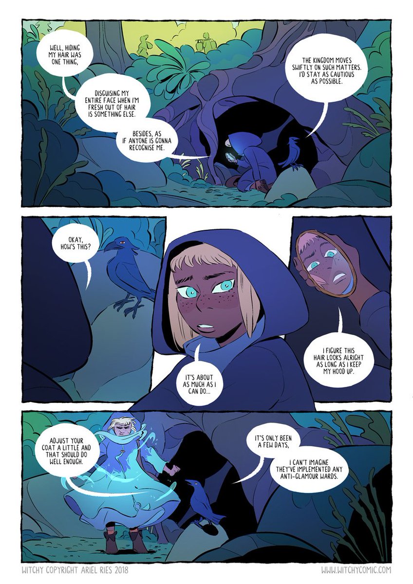 Since Witchy is taking a break this week before chapter 6 begins, why not use this time to catch up on chapter 5! https://t.co/A6ivMaekPK

If you haven't read it yet, check out my good comic about hair powered witches and a girl on the run! Start here: https://t.co/xpy7tDf0PL 