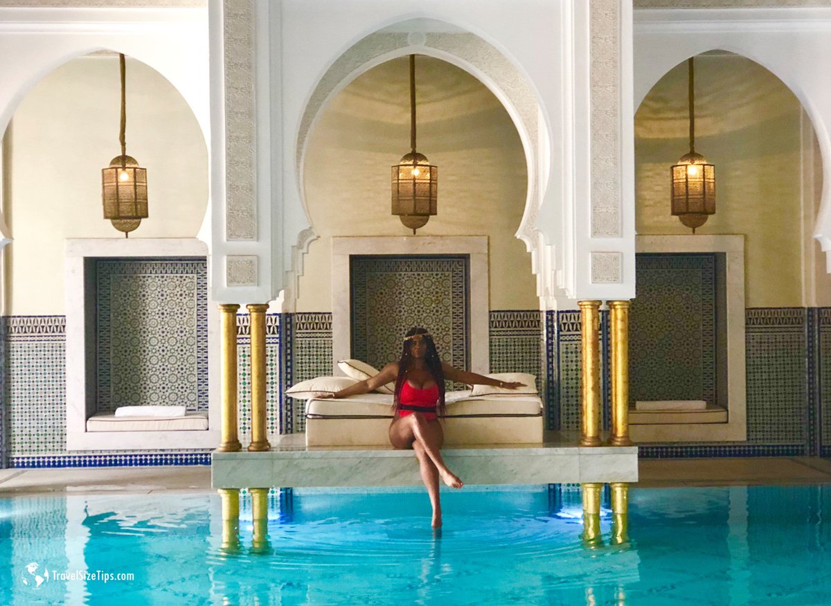 TravelSizeTips's tweet image. 🇲🇦 You HAVE to get a day pass in #marrakech. For one low price you get a three course lunch🍛, a 🧖🏾‍♀️massage, 🌊 access to their BEAUTIFUL pools, jacuzzis, hospitality and other amenities. Learn more➡️ ow.ly/M5xu30nW5wR #travelisthenewclub #visitmarrakech