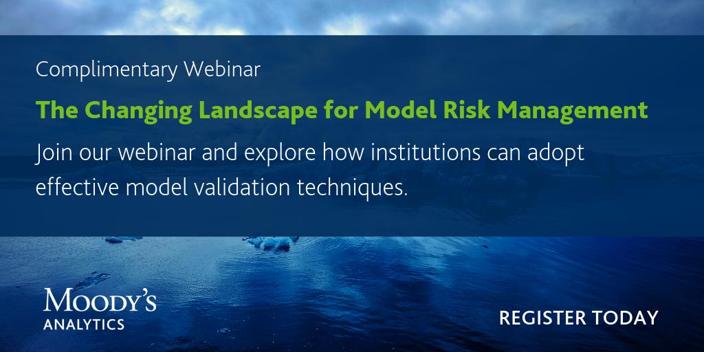 Moodys's tweet image. Join #MoodysAnalytics and #ChartisResearch as we discuss ways institutions can adopt effective #ModelValidation techniques amid an expanding technological and regulatory environment. Register for our webinar today: ow.ly/Bgbl30nWURu