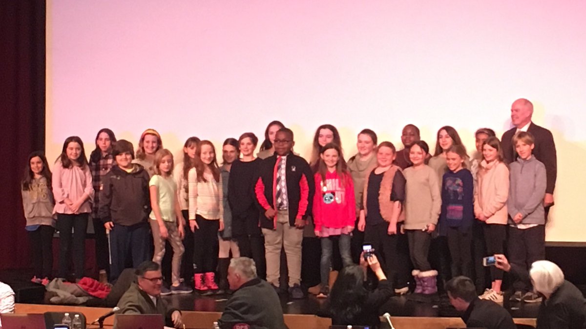 DPS Elementary students recognized at tonight’s school committee meeting for selection to All State Chorus. #reachforyourbest