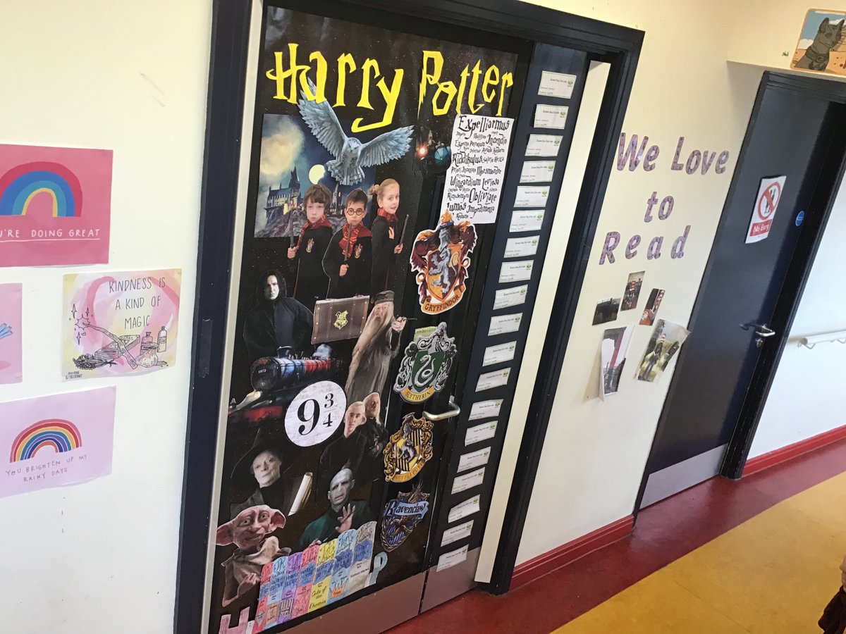 LIPASchool's tweet photo. The super Harry Potter door! We love magical books at @LIPAPrimarySch https://t.co/LgDtsl3Kkz