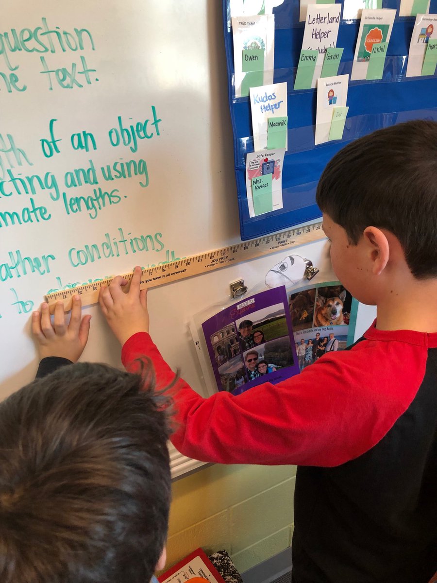 woesecond's tweet photo. Working together to measure using feet and yards! ⁦@WhiteOakElem⁩ https://t.co/Kg29vwMAhk