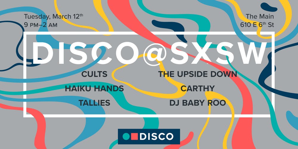NeilEtheridge's tweet photo. It’s official! DISCO is putting on a @sxsw showcase this year! Find out more and RSVP here: https://t.co/VDJfFeRc74 #DISCOatSXSW #SXSW https://t.co/ewlZYjQ7D2