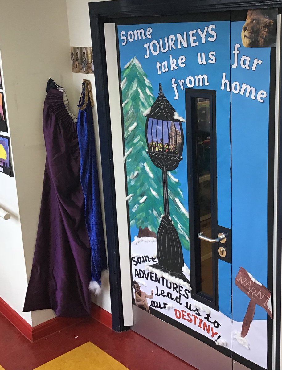 The terrific Lion, the Witch and the Wardrobe door! We love stories that are set in imaginary places!