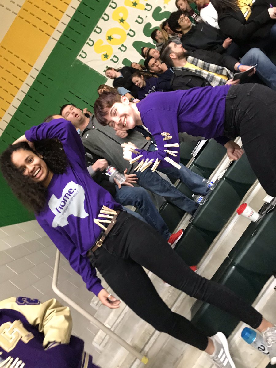 CT_RangerNation's tweet photo. What a great day to be reenergized at this point in the school year! Grateful for @drphilcampbell and @mikesmithlive along with @J_Renaissance and all they add to campuses across America! #ClothespinCompliments #TrashCrew https://t.co/qi6nzS77OE