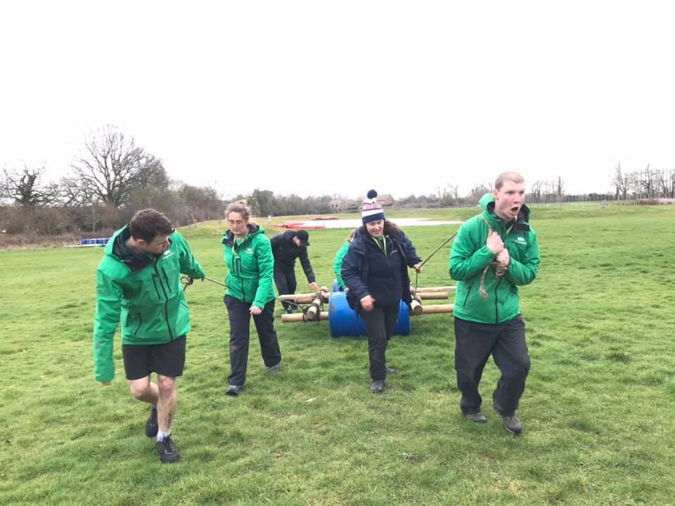 Teamwork makes the dream work! Our new staff team being trained in one of my favourite sessions! - buggy building! Design, build and race these amazing buggies accross our field! @Kingswood_ <a href="/kw_Grosvenor/">Grosvenor Hall</a>  #stem #westisbest