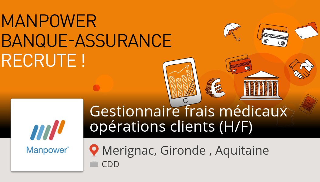 ROSE_Catherine_'s tweet photo. #ManpowerFrance recrute un(e) #Gestionnaire frais médicaux opérations #clients (H/F) #MerignacGirondeAquitaine, postulez dès maintenant ! #job https://t.co/XGrkEWuHPz https://t.co/z1jDBEf47N
