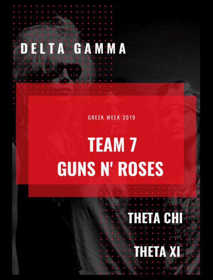 get ready to rock <a href="/wsuDG/">Delta Gamma</a>  <a href="/ThetaXi_wsu/">WSU Theta Xi</a> <a href="/AlphaOmicron_OX/">Theta Chi</a> because you are team...🌹GUNS N’ ROSES🌹