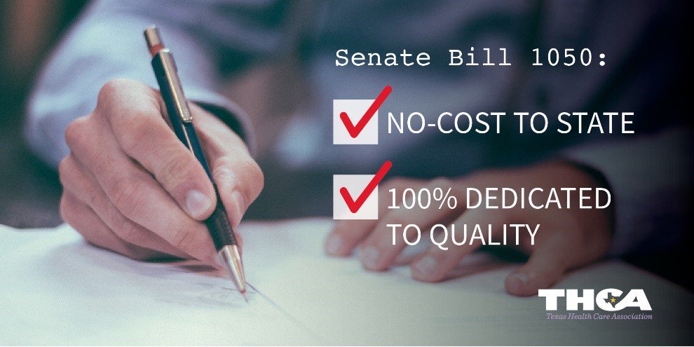 TXHCA's tweet photo. Senate Bill 1050 is a no-cost to state solution for Texas nursing homes. It’s also 100% dedicated to quality. #txlege should pass this game-changing legislation. https://t.co/mXeMtVK31N