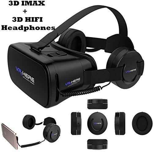 VR Headset Glasses, 3D Virtual Reality Headset with Headphones[HIFI] for IOS Android PC Cellphone 3D IMAX Movie Video Game Viewer, VR Goggles for iPhone X 8 7 6S 6 Plus, Samsung S8 S7 S6 Edge S5 etc virtualrealitytechnologyshop.com/vr-headset-gla…