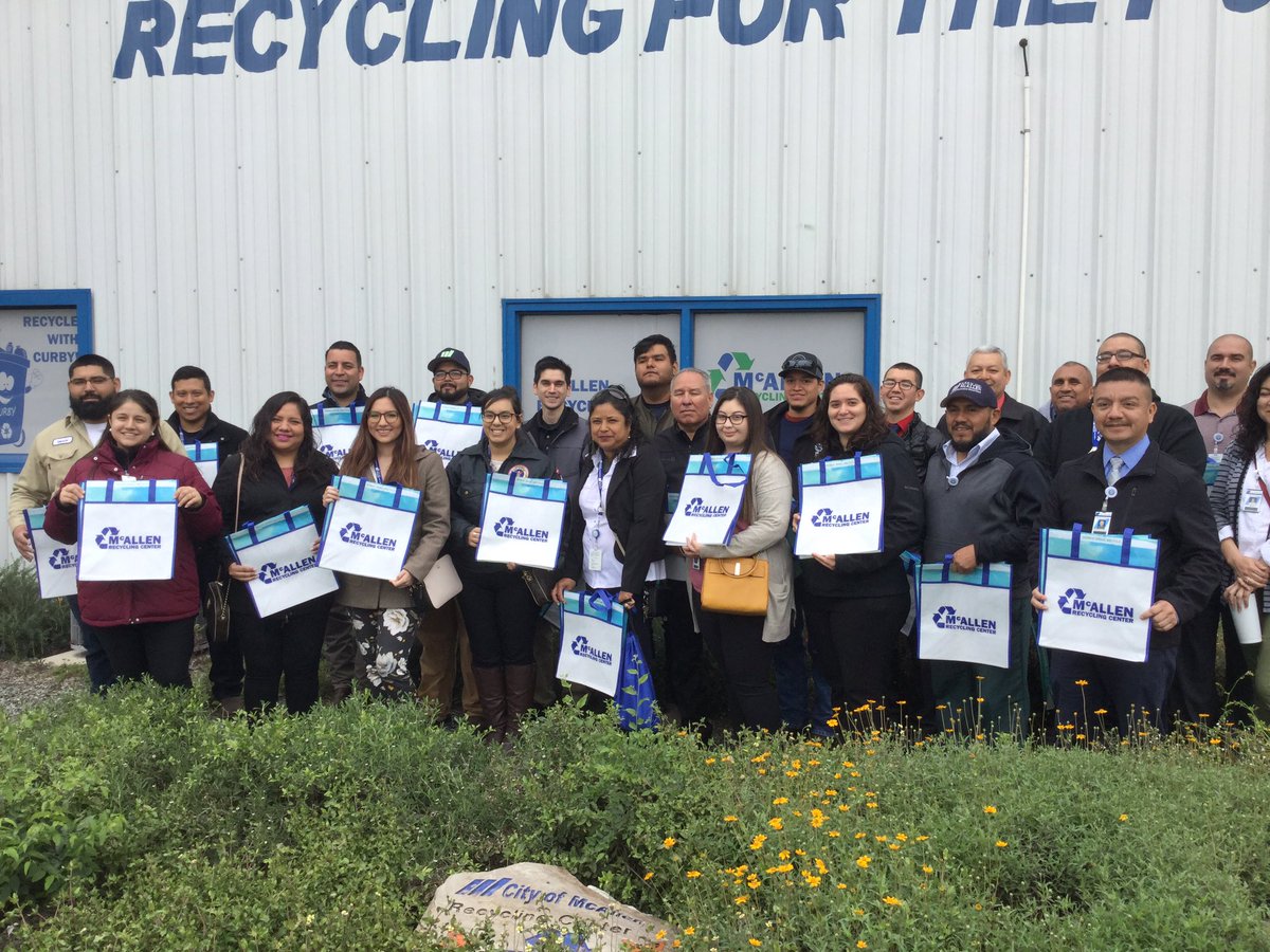 Our new <a href="/CityofMcAllen/">City of McAllen, TX</a> employees came by our Recycling Center to learn about the stand our great city takes to be more sustainable everyday. It’s starts with our employees and our education never stops! Welcome aboard!