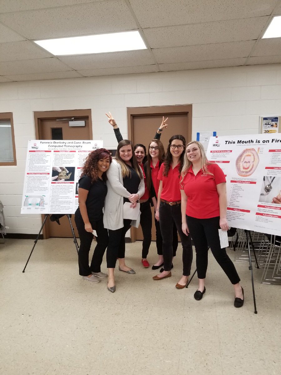 WKU_DH's tweet photo. Our second year students presented their research posters at the KYDHA annual meeting in Elizabethtown. We are very proud as they did an awesome job sharing information about their respective topics! https://t.co/W3Q4BjIywi