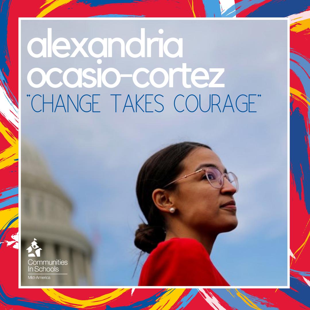 It's #WomensMonthWednesday and we can't wait to feature women who are making waves in history! This week, we're featuring Alexandria Ocasio-Cortez, U.S. Representative for New York's 14th congressional district. Alexandria claims "change takes courage" and we couldn't agree more.