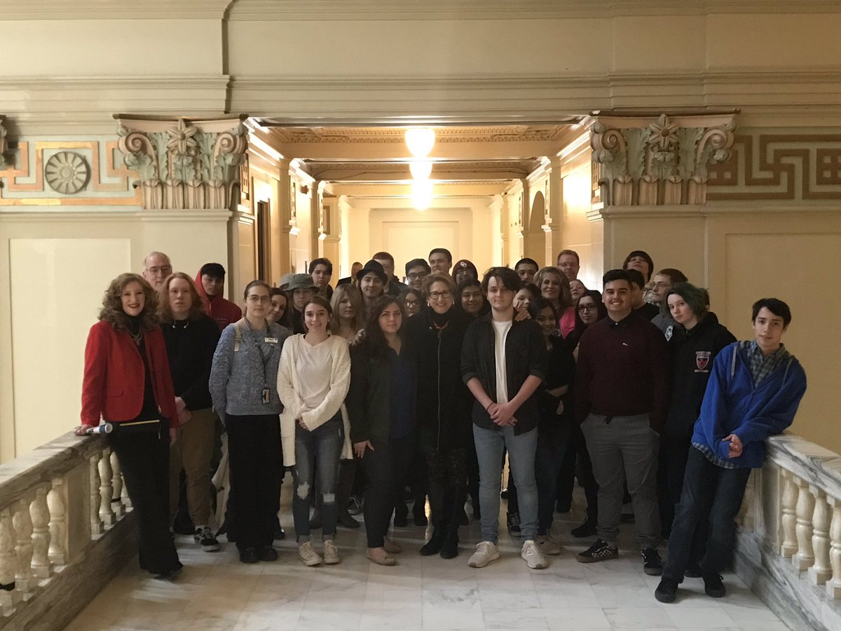 StreetSchoolED's tweet photo. Thank you @MBlancett for stepping off the floor and welcoming Street School to the Capitol for Alternative Education Day. This was a first time experience for many! https://t.co/GYT4vMnYmb