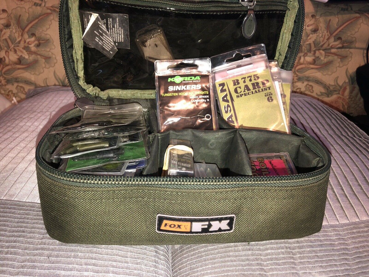 **Fox Fx Carp Fishing Pouch Full Of End Tackle** >> ebay.to/2NJvY1U #foxtackle #carpauction #auction #bidnow #carpfishing #carpy #fishinglife