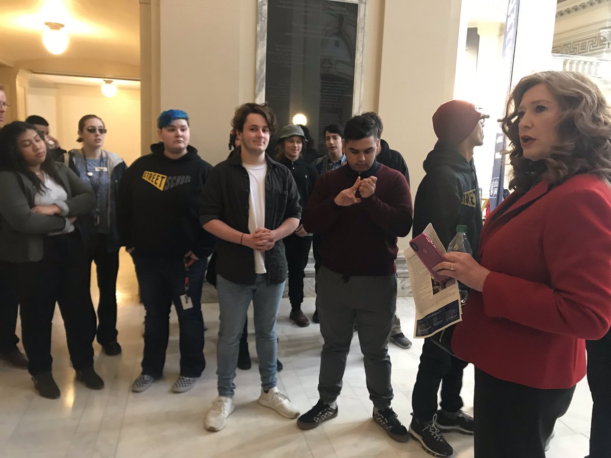 StreetSchoolED's tweet photo. This was the first time many of our students had ever been to Oklahoma’s State Capitol Building today. They were excited! @okalted #StreetSchoolROCKS https://t.co/2mMtXZgADK