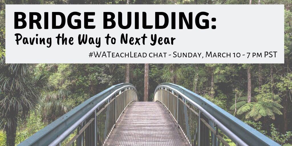 swaneaton01's tweet photo. This SUNDAY (3/10) at 7 p.m.
Join #WATeachLead conversation by @AnjuliJohnston
Topic of Discussion: Transitions and forward planning!
What do you want students to know to successfully be prepared for the next grade level? https://t.co/VL5PGtn4NX